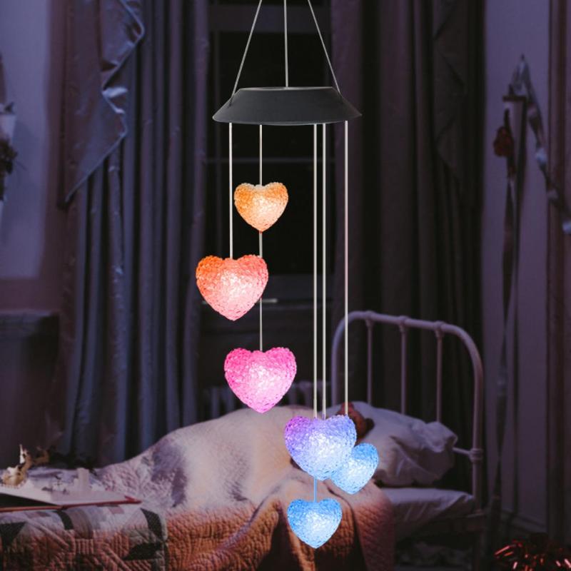Chuông Gió Có Đèn Led Đổi Màu Chạy Bằng Năng Lượng Mặt Trời