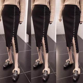 chân váy len dáng dài, chân váy len ôm body