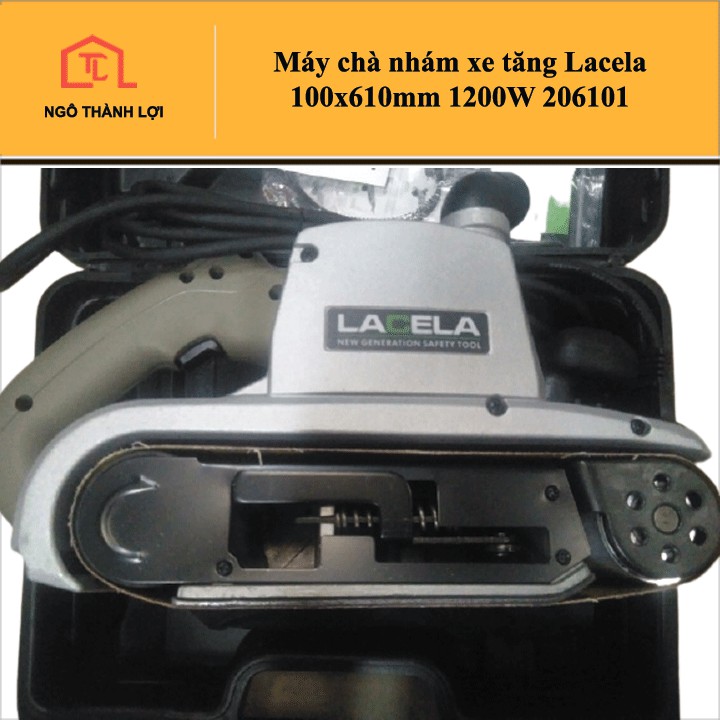 Máy chà nhám xe tăng Lacela 100x610mm 1200W 206101 - Máy chà nhám băng Lacela