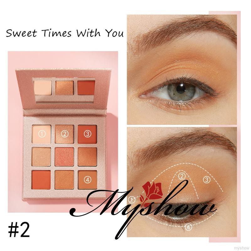 Bảng Phấn Mắt Pretty Comy 9 Màu Mờ Và Ánh Kim Ô Vuông Trang Điểm Tiện Gọn | BigBuy360 - bigbuy360.vn