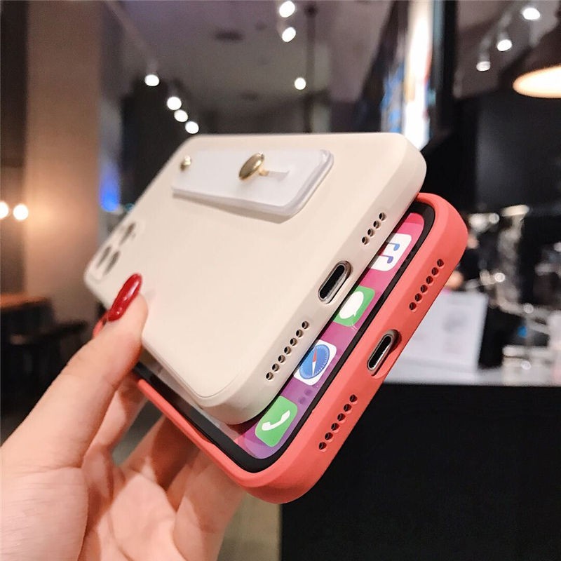 Ốp điện thoại silicone có dây đeo tay thời trang cho IPHONE 13 12 Pro Max 11PRO MAX XR XS MAX X 7 8 PLUS 13 Pro Ốp lưng