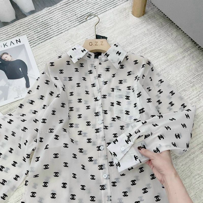 ÁO SƠ MI LỤA HÌNH DÀI TAY CHO NỮ