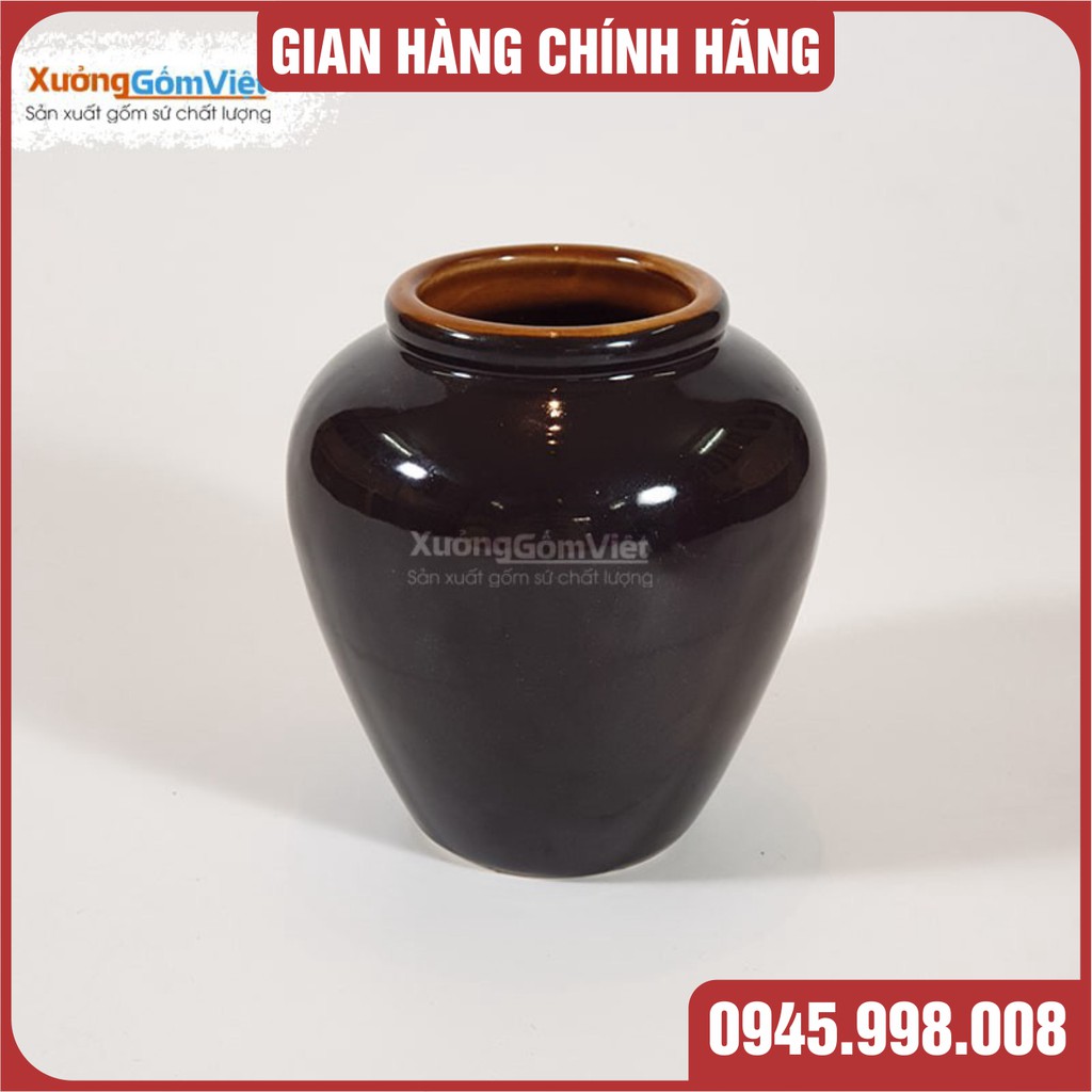 Chum mini đủ màu thích hợp đựng thức uống và trồng cây cảnh dung tích 400ml-hàng gốm bát tràng cao cấp loại 1-XGV