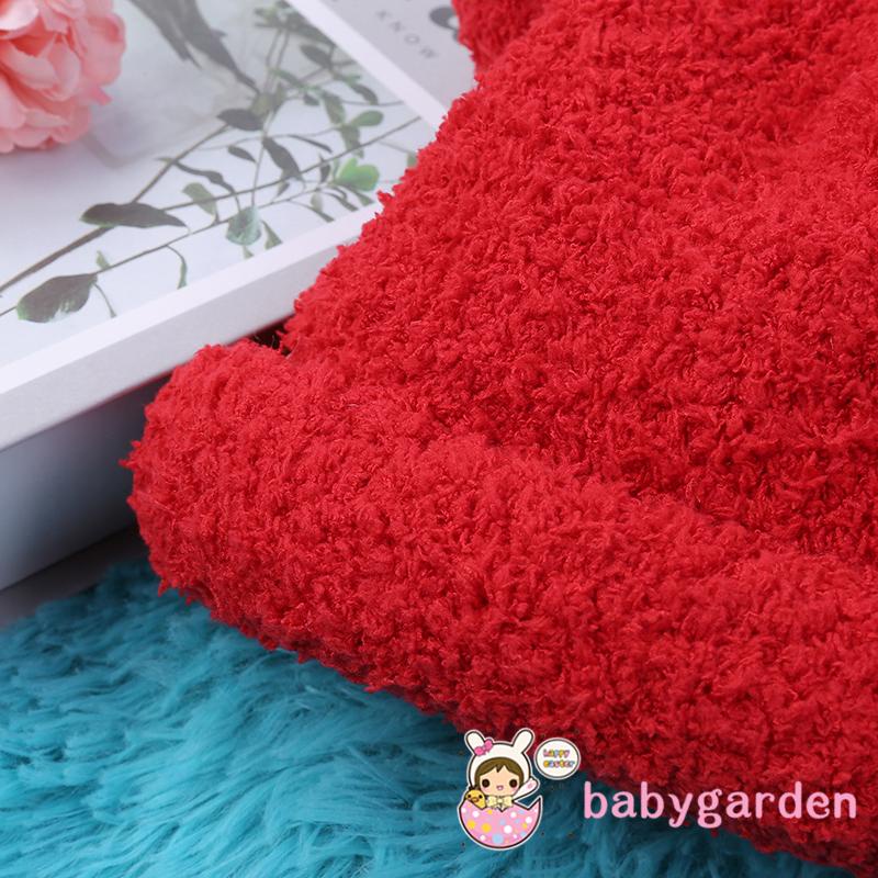 Mũ trùm đầu len lông cừu màu trơn đính hai quả bóng lông xinh xắn thời trang dành cho trẻ em