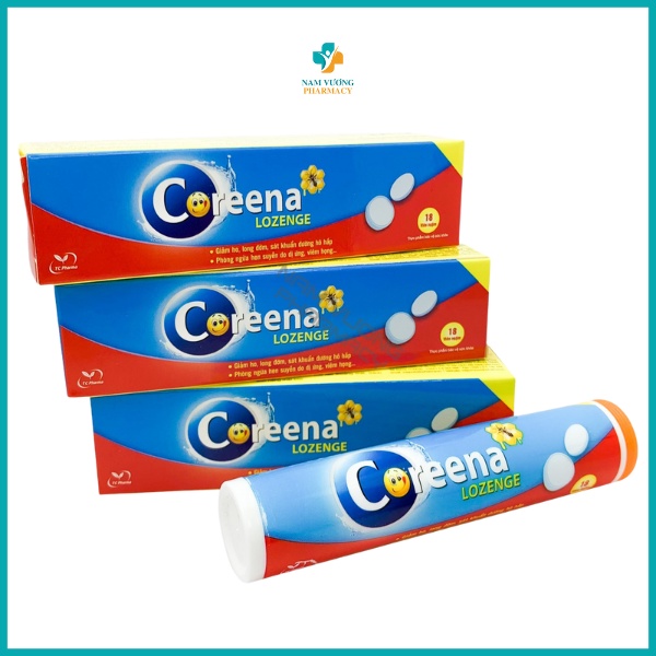 Viên ngậm thảo dược Coreena hỗ trợ giảm ho, giảm nhiệt miệng, giảm ngứa đau rát cổ họng - 1 Tuýt 18 viên