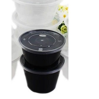 50 HỘP TRÒN ( MÀU ĐEN) NHỰA PP CAO CẤP-750ml