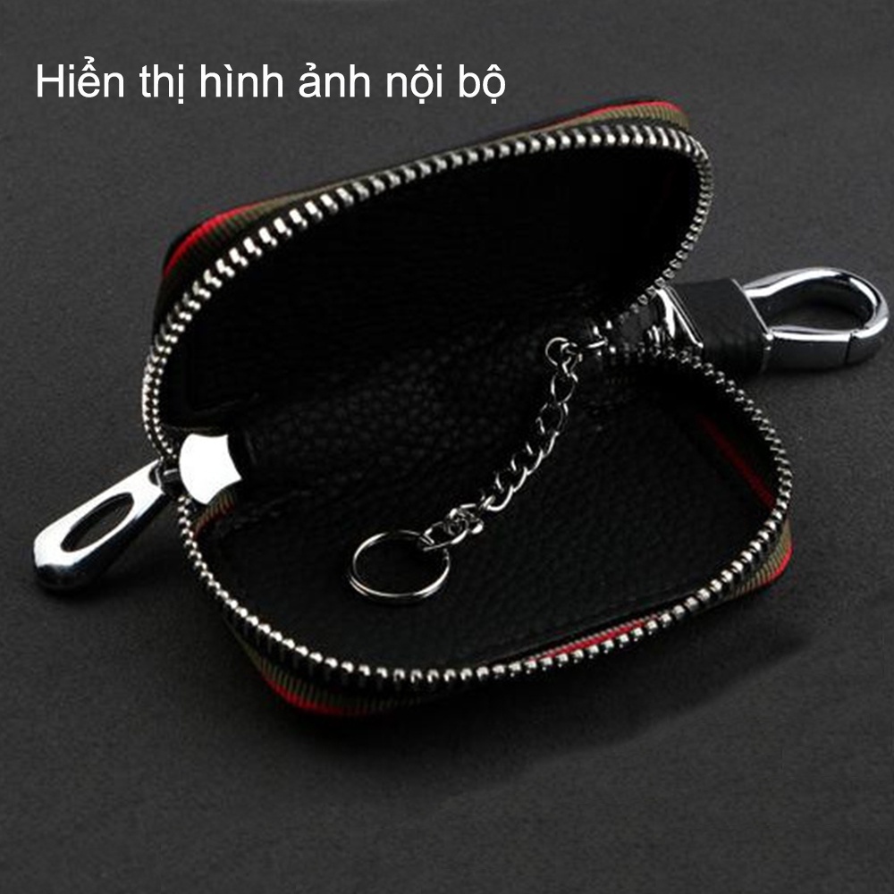 móc chìa khóa xe Suzuki cao cấp móc khóa da túi zipper