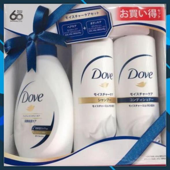 Bộ dầu gội xả tắm DOVE Set 3 Nhật Bản