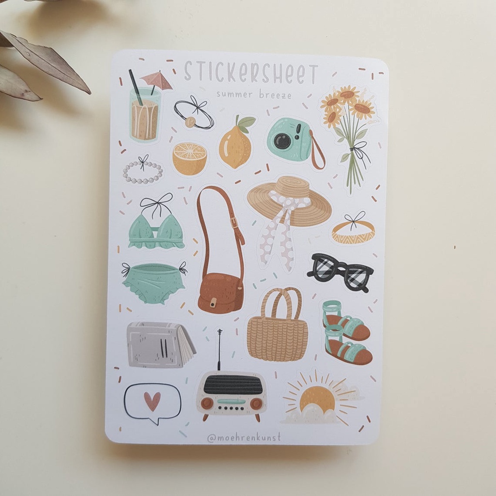 Sticker Trang Trí Sổ - Chủ Đề Cuộc Sống - SS SUMMERBREEZE - Sổ Đựng Card - Trang Trí LOMO - Trang Trí TOPLOADER