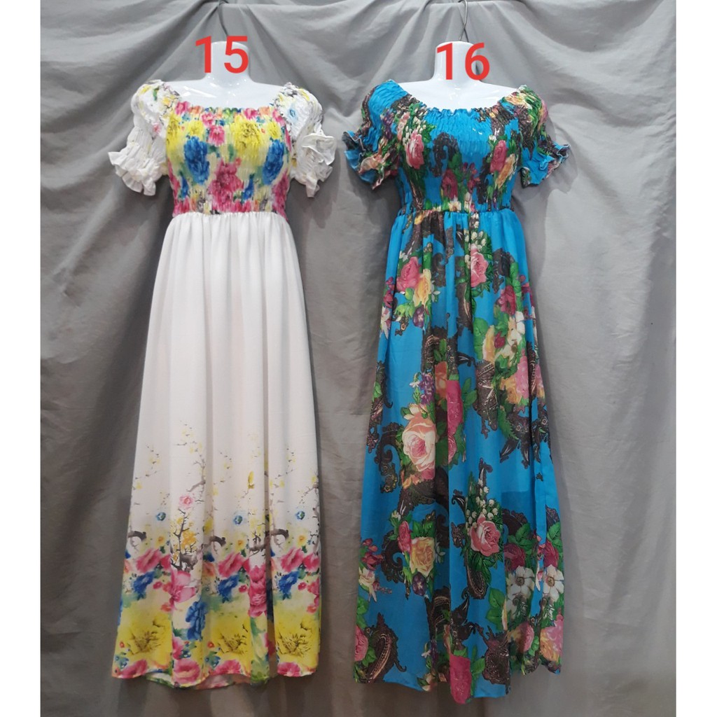 maxi trễ vai, đầm bẹt vai [trên 20 màu] | BigBuy360 - bigbuy360.vn