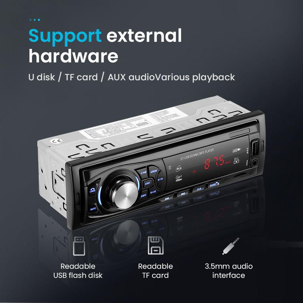 MYRONGVN Máy Nghe Nhạc MP3 / Điện Thoại Rảnh Tay Tích Hợp Đài Fm Gắn Bảng Điều Khiển Xe Hơi