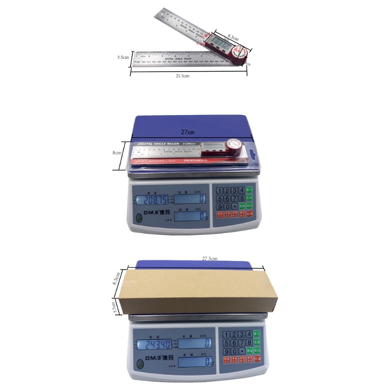 Máy Dò Góc Kỹ Thuật Số WMMB 200mm 300mm Có Thể Điều Chỉnh Góc 0-36° Phụ Kiện Khóa Chuyên Dụng Cho Chế Biến Gỗ