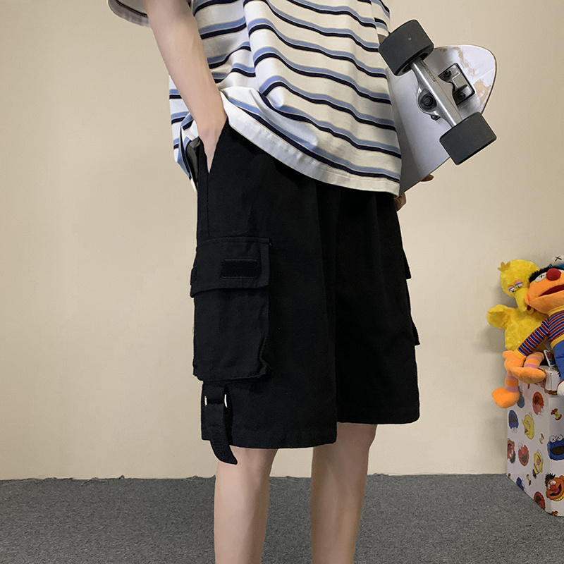 Quần short dài năm tấc ống rộng phong cách Hàn Quốc thời trang mùa hè cho nam
