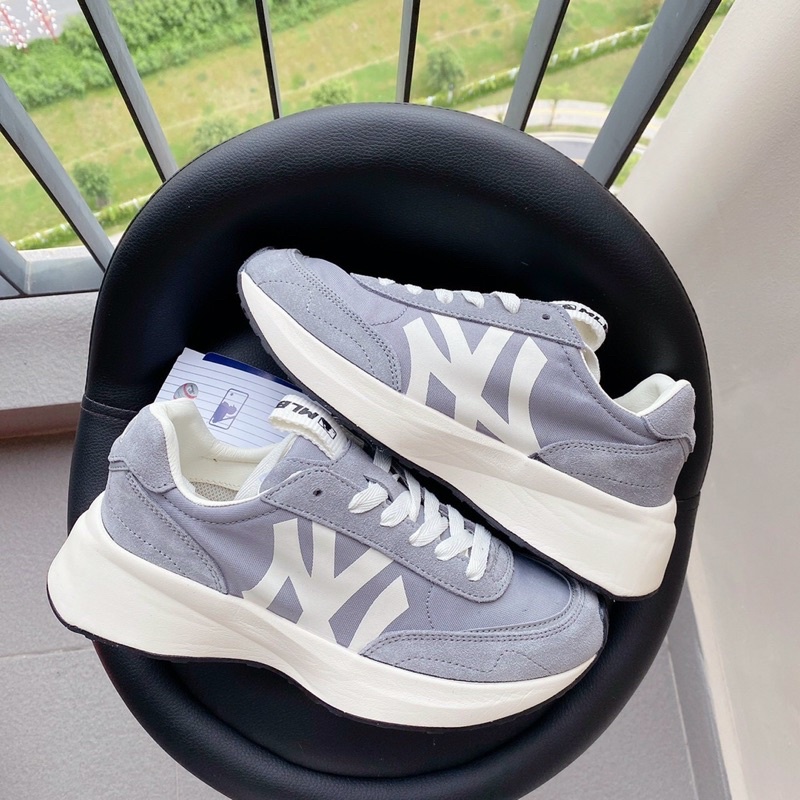 Giày Sneaker MLB Chunky Jogger Vàng-Be-Xám Ảnh Thật