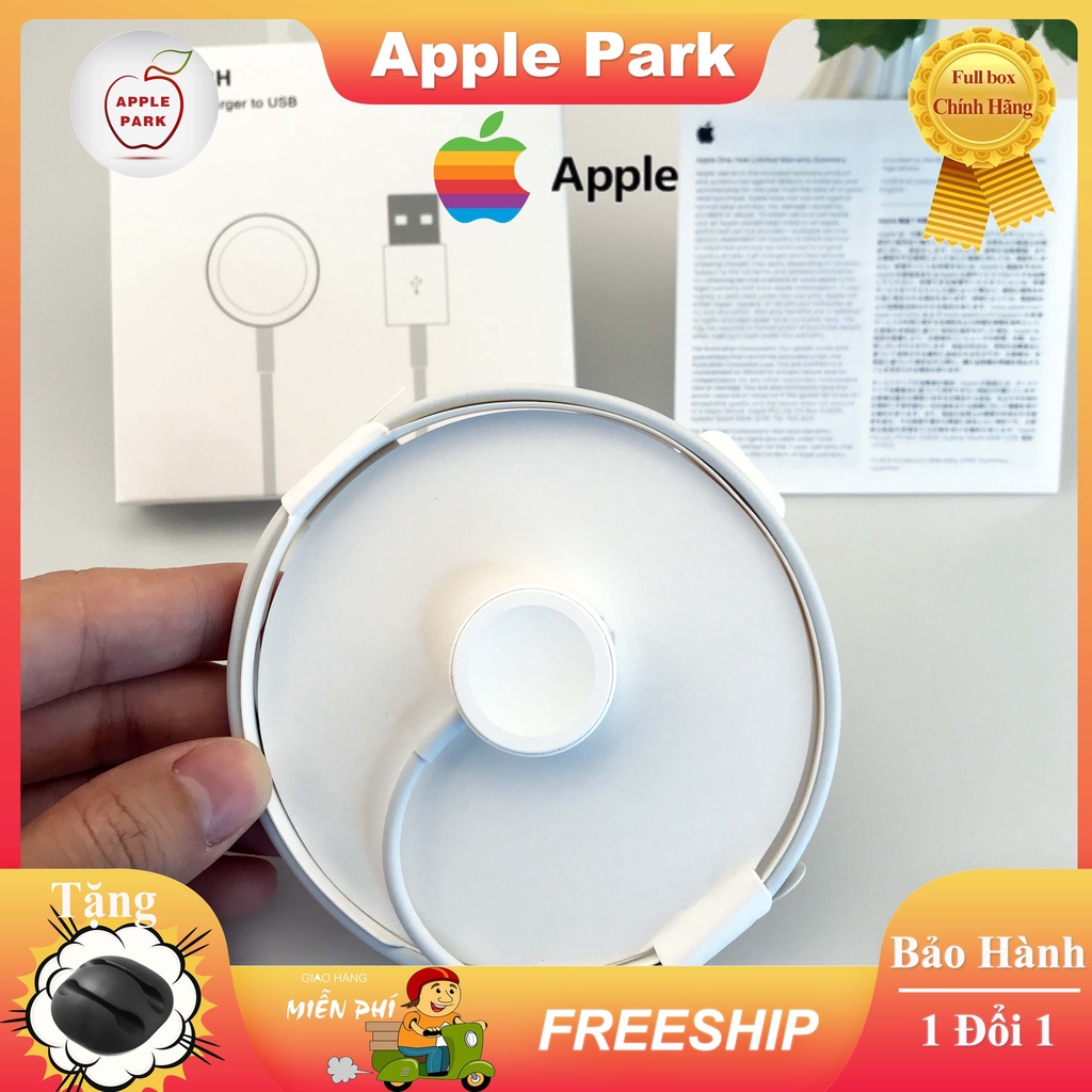 Cáp Sạc Apple Watch Magnetic Fullbox 1m ,USB /USB-CCho Các Dòng Apple Watch 1/2/3/4/5/6/7