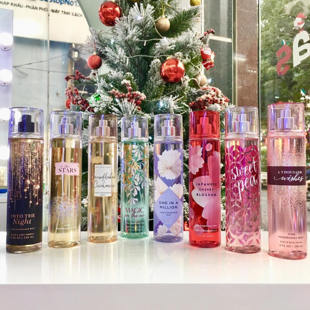 [ Bill Mỹ ][ 33ml] XỊT THƠM TOÀN THÂN BATH & BODY WORKS NHIỀU MÙI - 3WICK STORE
