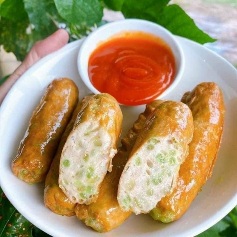 55k 10 cây 500gr xúc xích Cốm(giao hỏa tốc TP HCM)