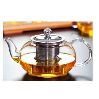 Ấm pha trà thủy tinh lõi lọc inox 22 - 600ml