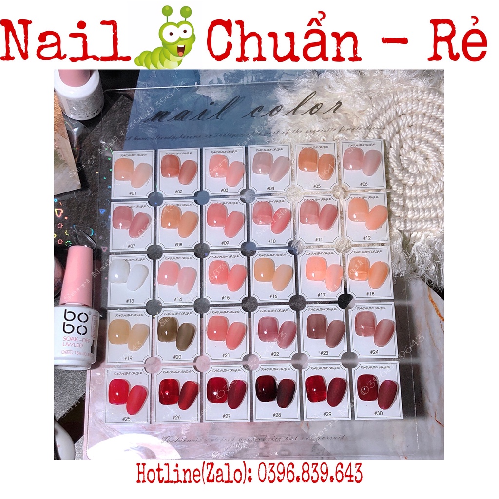 Set Sơn Thạch Bobo Chai 15ml Tone Màu Siêu Đẹp [ Bán Lẻ Màu ]