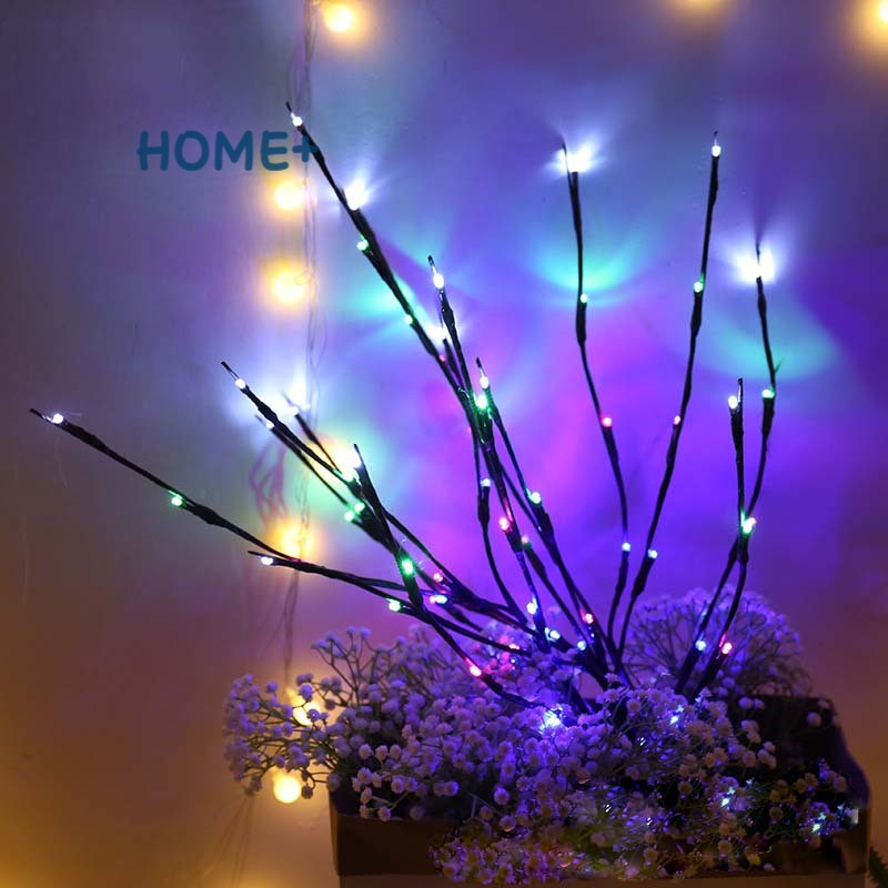 LED Willow Branch Lamp Floral Lights 20 LED Bulbs Home Party Garden Decor Xmas Birthday Gift @vn