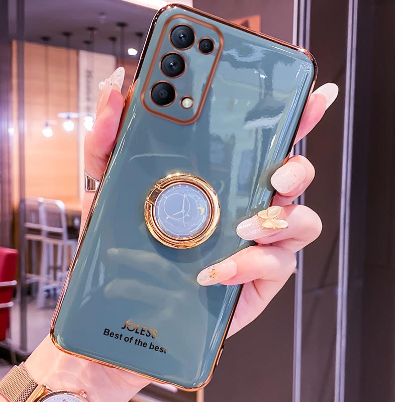 Ốp điện thoại mềm có nhẫn đeo từ tính cho OPPO Reno 5 Pro 5G Reno5 Pro+ Reno5 4G