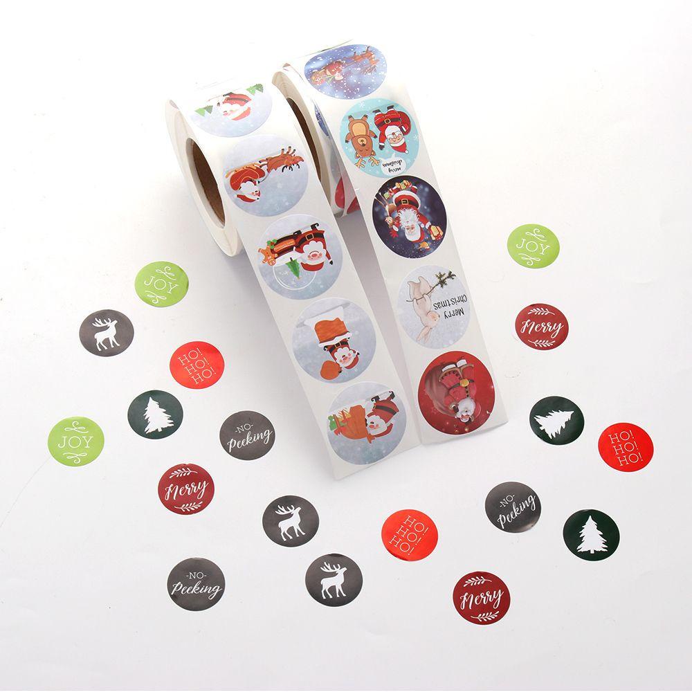 Cuộn 500 Nhãn Dán Trang Trí Tiệc Giáng Sinh