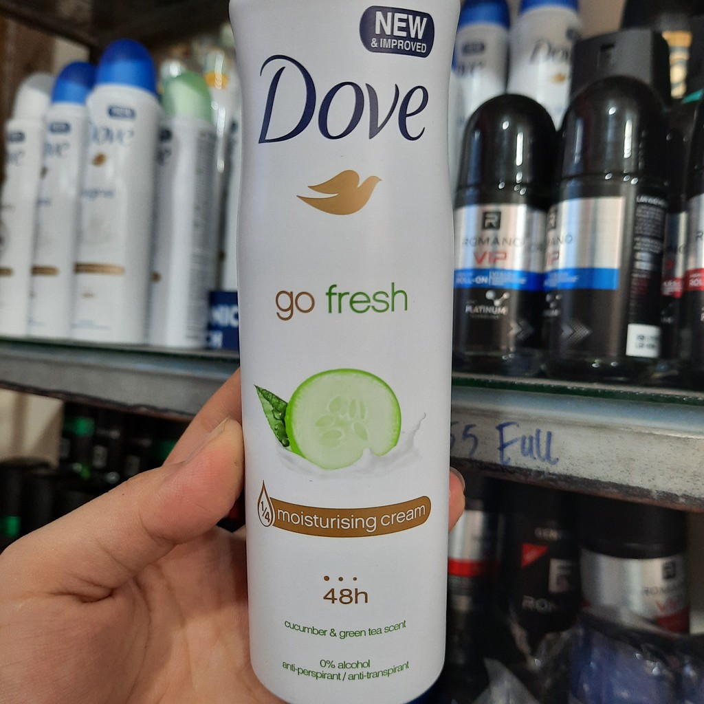Xịt Khử Mùi Dove Go Fresh Dưa Leo & Trà Xanh 150ml