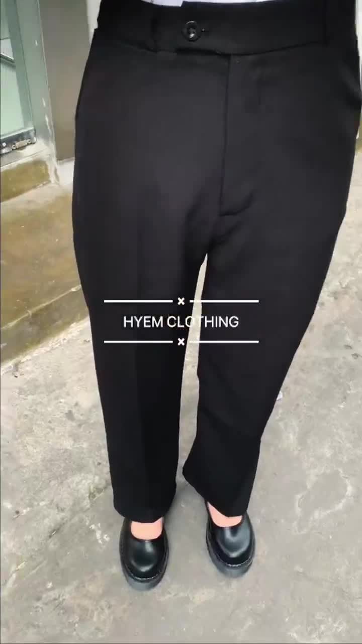 Quần Ống Suông Dài Ống Rộng Cạp Siêu Cao Basic Đi Học Công Sở Style Hàn Quốc | BigBuy360 - bigbuy360.vn