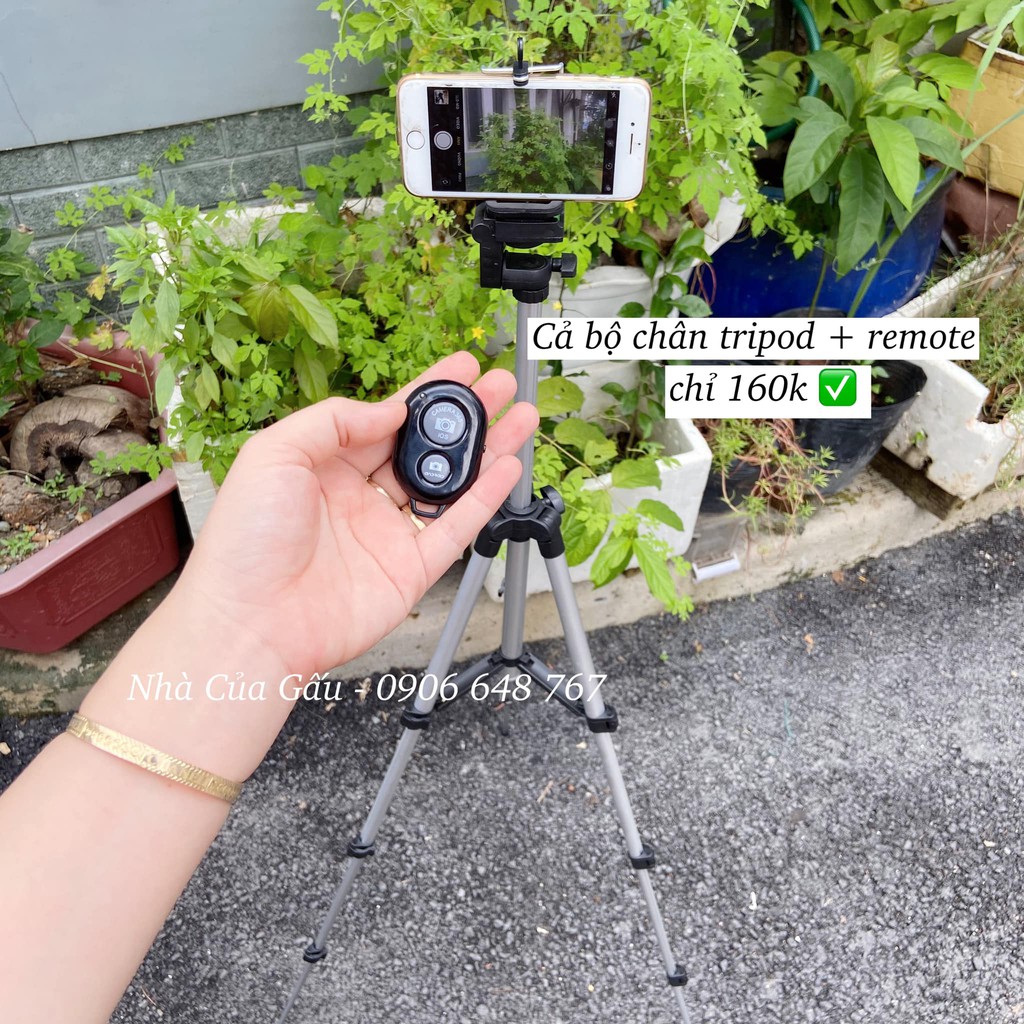 Bộ chân chụp ảnh Tripod &amp; Remote điều khiển