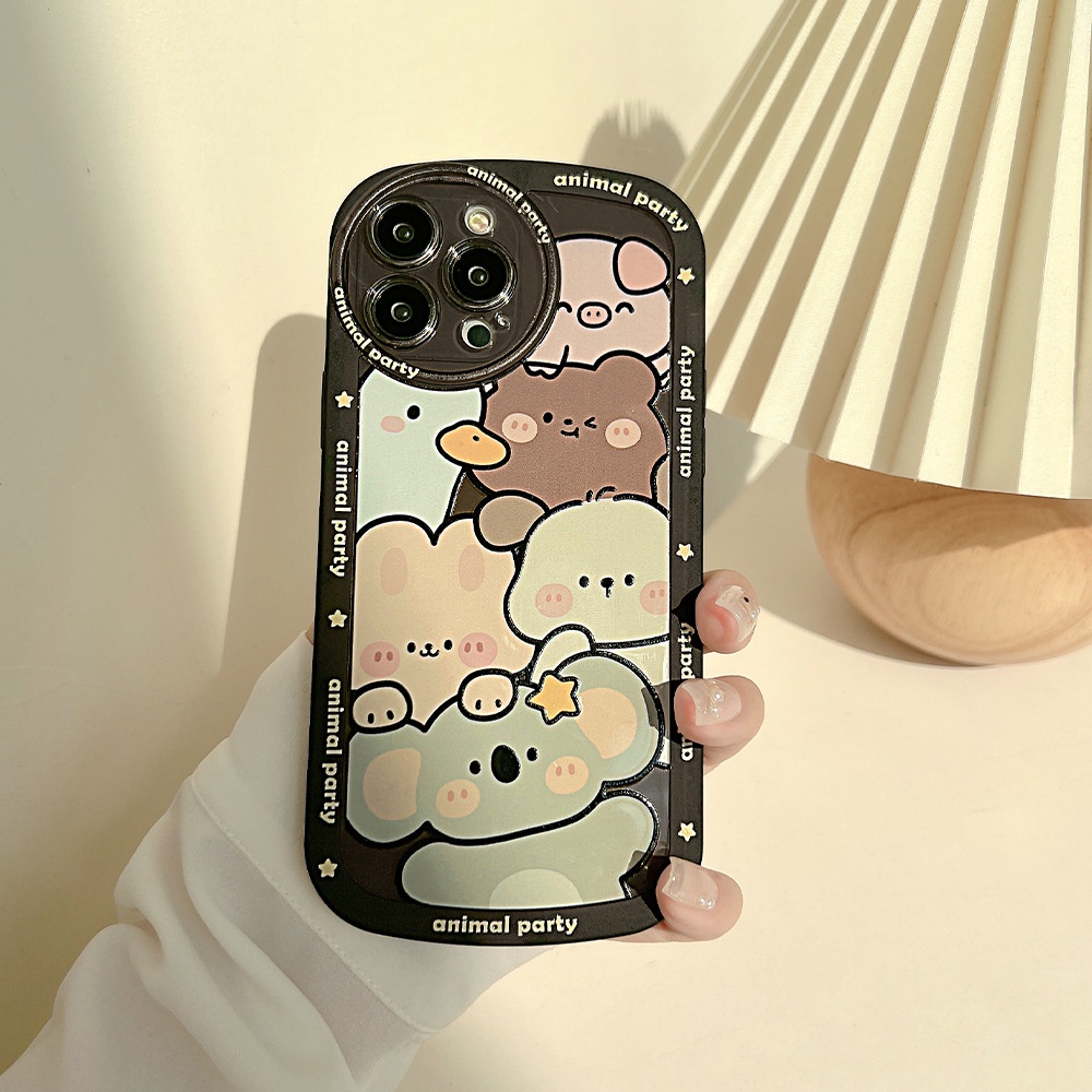 Ốp Điện Thoại Họa Tiết Hoạt Hình Động Vật Dễ Thương Cho Iphone 13 7 + 8 Plus SE 2020 XS XR 11 12 PRO MAX