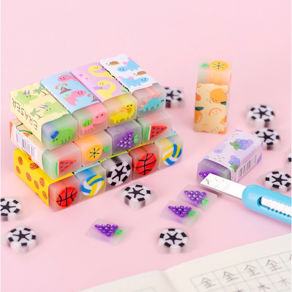 Tẩy Bút Chì Hình Chữ Nhật Dễ Thương Tiện Dụng