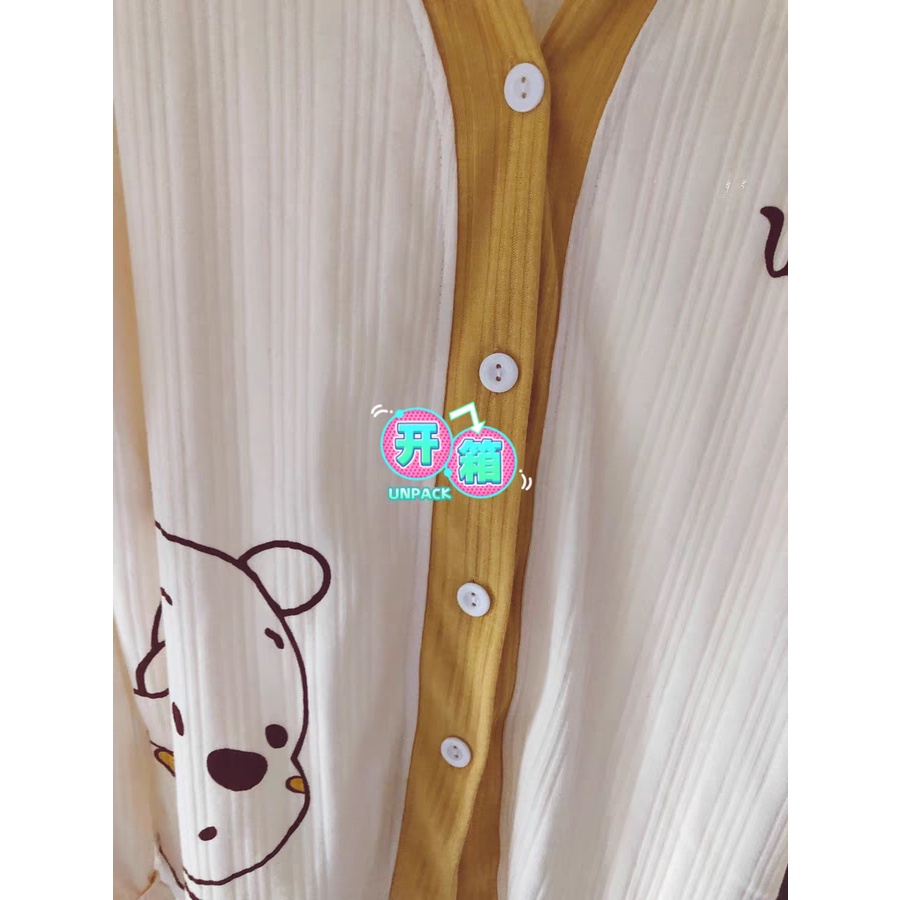 (ORDER Chất thun cotton mềm) ảnh thật Đồ Ngủ dài tay Kimono cổ YUKATA gấu đáng yêu 2021 DN024 | BigBuy360 - bigbuy360.vn