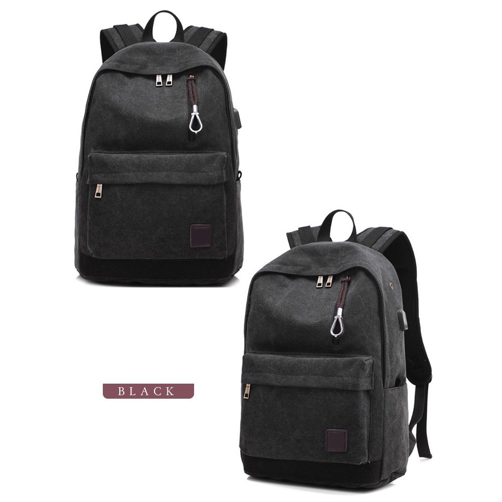 Multi-function USB Charging Camera Laptop Notebook Backpack Canvas Bag ETWK