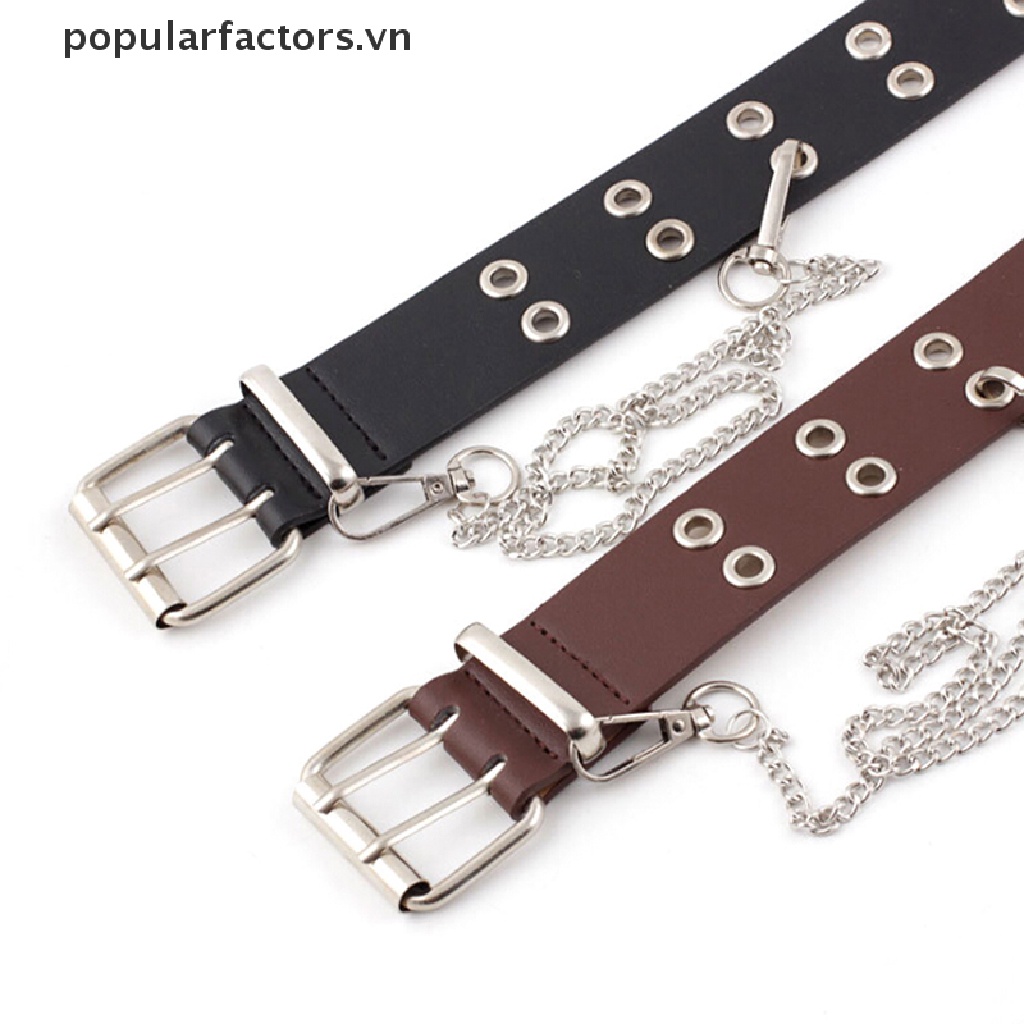 Thắt Lưng Giả Da Phối Khóa Kim Loại Thời Trang 2020 Cá Tính Cho Nữ
