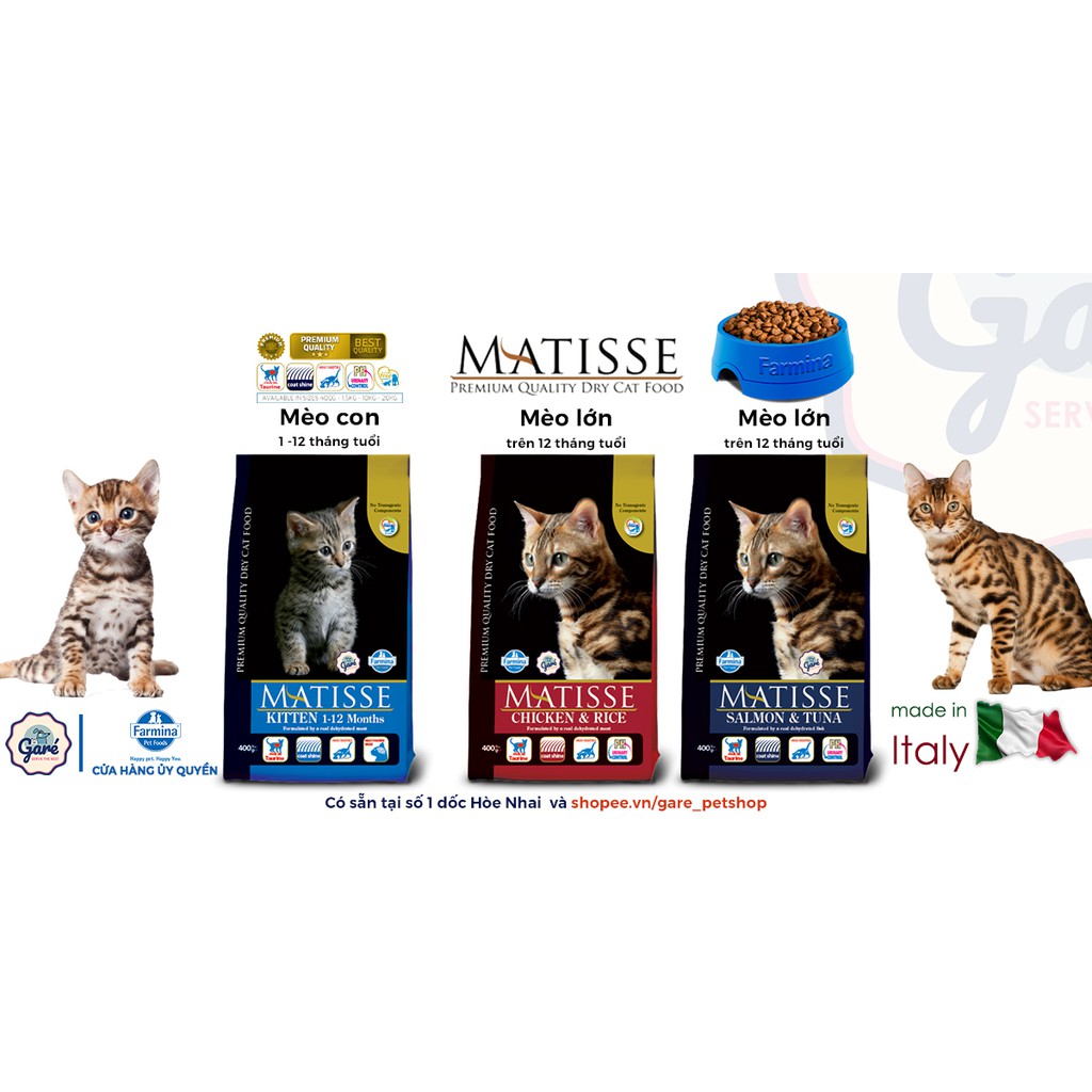 10kg - Hạt Indoor Farmina Matisse dành cho Mèo trưởng thành Tuna Salmon ( Italy ) - Farmina Matisse Indoor Food