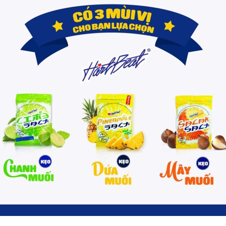 Kẹo Chanh muối/ Mây muối/ Dứa muối/ Ổi Hồng Thái Lan 100g 25 viên