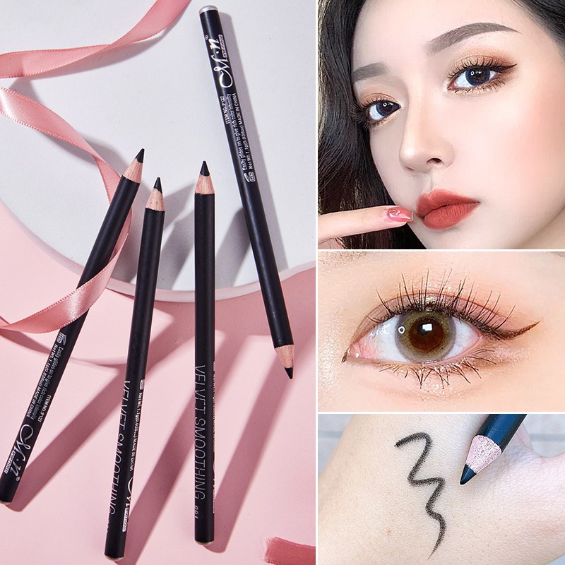♕Bút Kẻ Mắt Menow Bằng Gỗ Màu Đen Hai Công Dụng Chống Thấm Nước Và Mồ Hôi Lâu Trôi NO.127