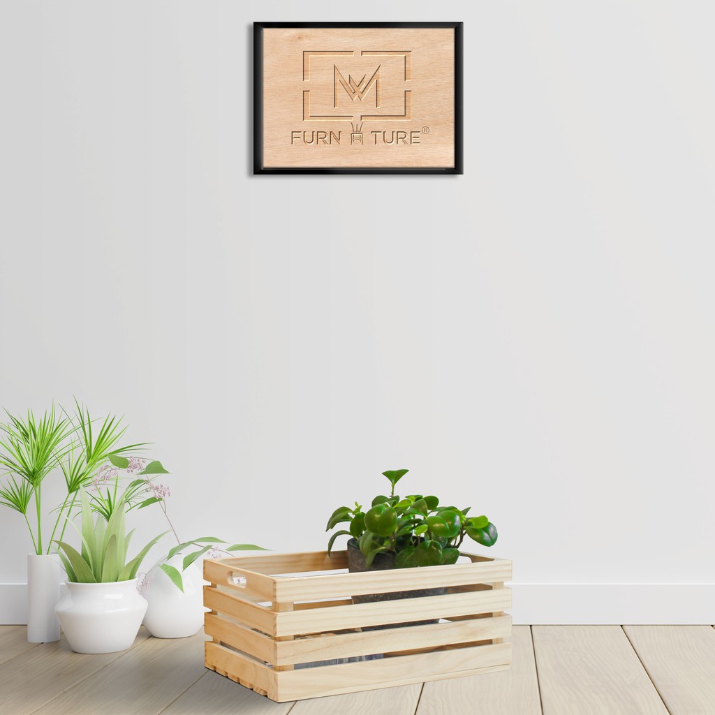 Thùng gỗ pallet đa năng size 40x28.5x17 thương hiệu MW FURNITURE - Nội thất trang trí