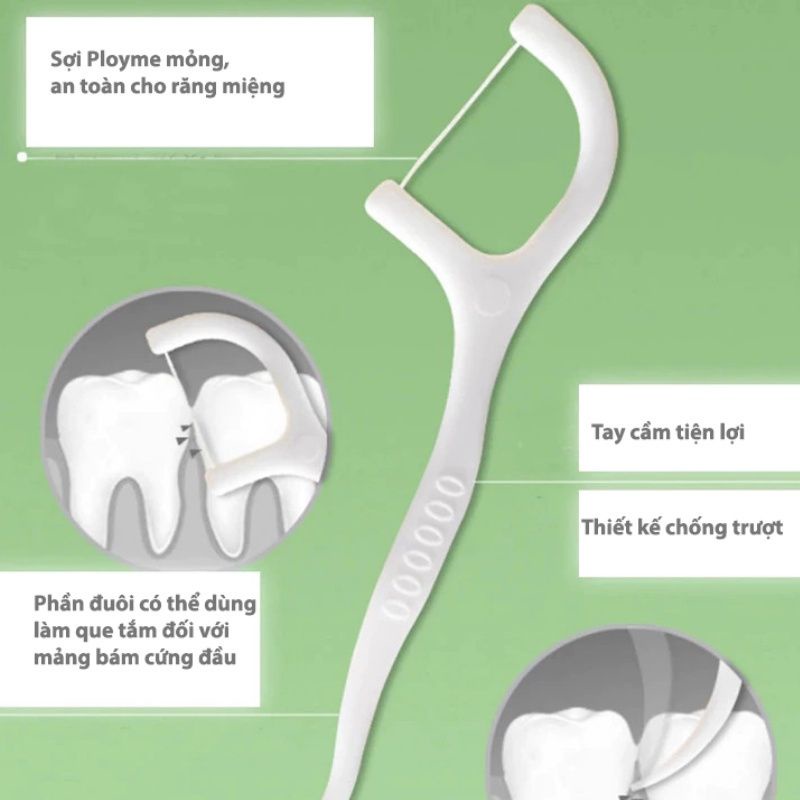[ GIÁ SẬP SÀN] Hộp 50 chỉ nha khoa vệ sinh răng chân nướu răng
