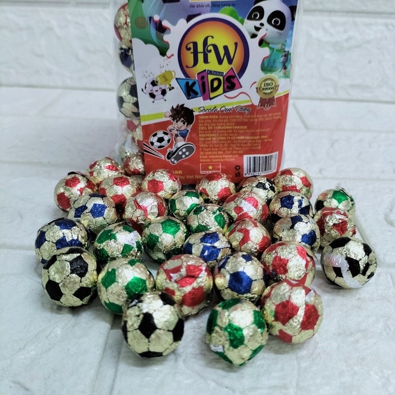 Sỉ lọ 80 kẹo bi socola hình quả bóng đá
