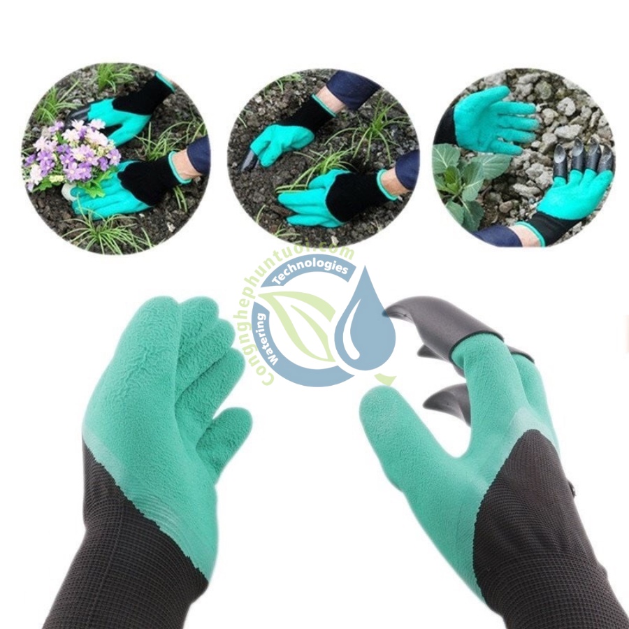 Găng tay làm vườn có móng vuốt chuyên dụng - Dễ dàng đào xới đất - Co giãn đàn hồi rất êm ái