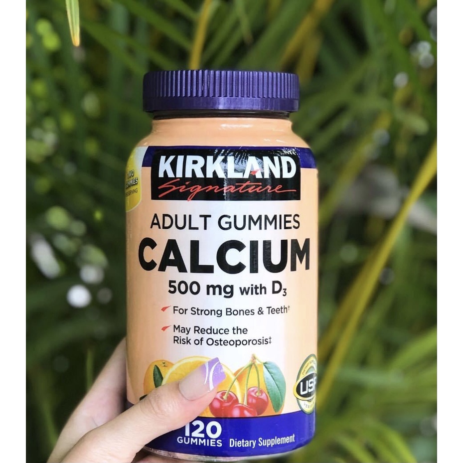 Kẹo Dẻo Canxi Kirkland Signature Calcium 500mg +D3 120 viên - Mỹ