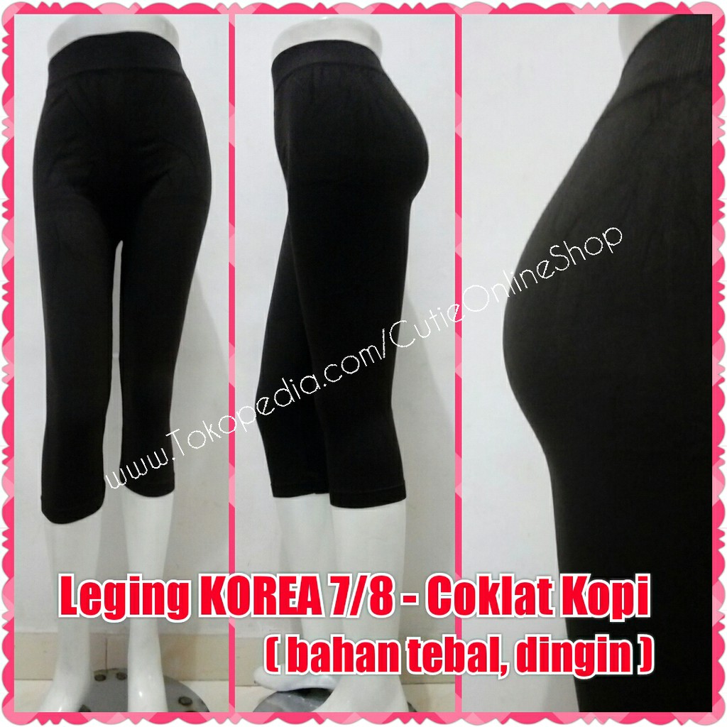 Quần Legging Lửng 7 / 8 - Màu Cà Phê Socola Phong Cách Hàn Quốc