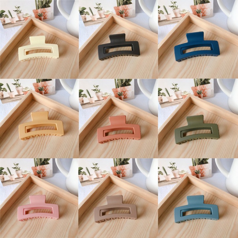 Kẹp tóc càng cua Hàn Quốc nữ đẹp hottrend nhám cỡ size lớn iLita - Cặp búi tóc dễ thương cào 10 răng, 14 răng