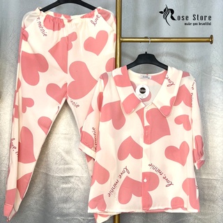 PIJAMA TAY CỘC QUẦN DÀI (Ảnh thật/Sẵn/Video)