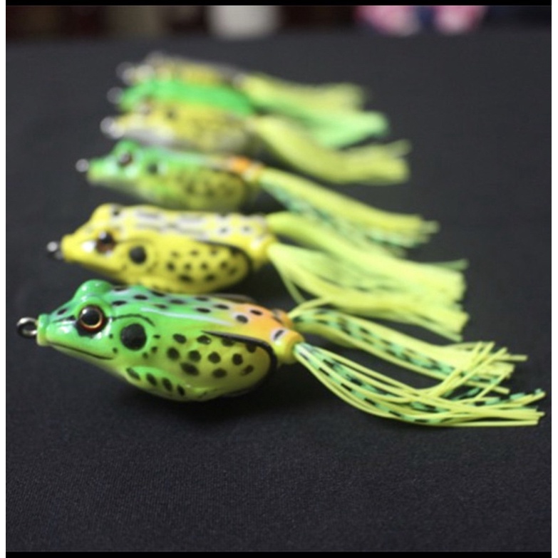 Mồi Nhái Câu Lure Nhái Hơi, có đuôi chuyên câu cá lóc cá quả