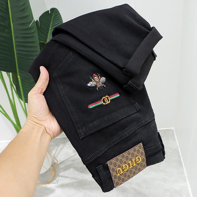 Quần jean skinny jean Cao Cấp Dáng Ôm Thêu Họa Tiết Thương Hiệu Mới Chất Lượng Cao Thời Trang Xuân Hè Cho Nam 2022