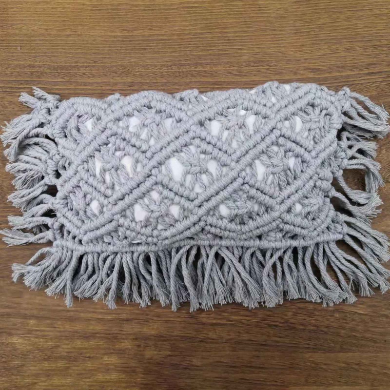 Gối Cotton Dệt Tay Phối Tua Rua Làm Phụ Kiện Chụp Ảnh Cho Bé Sơ Sinh