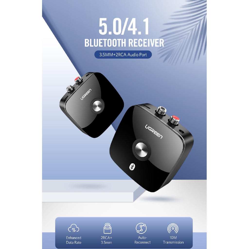 Bộ thu tín hiệu Bluetooth Ugreen 5.0 aptX LL 3.5 mm chuyển đổi âm nhạc không dây cao cấp