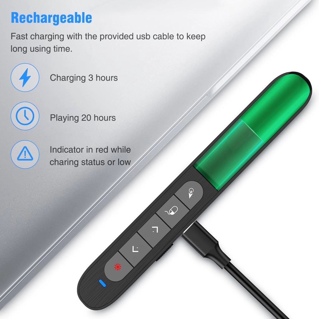 Chuột Không Dây 2.4G Kèm Điều Khiển Từ Xa Cho Máy Chiếu
